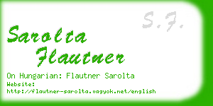 sarolta flautner business card